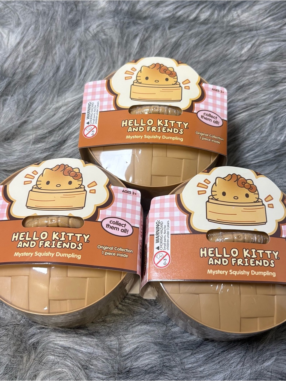 Hello Kitty Mystery Squishy Dumpling - Brown & Pink Packaging